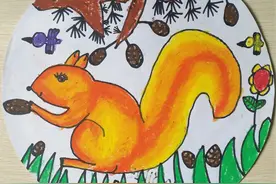 当当的画画作品-动物家庭图片