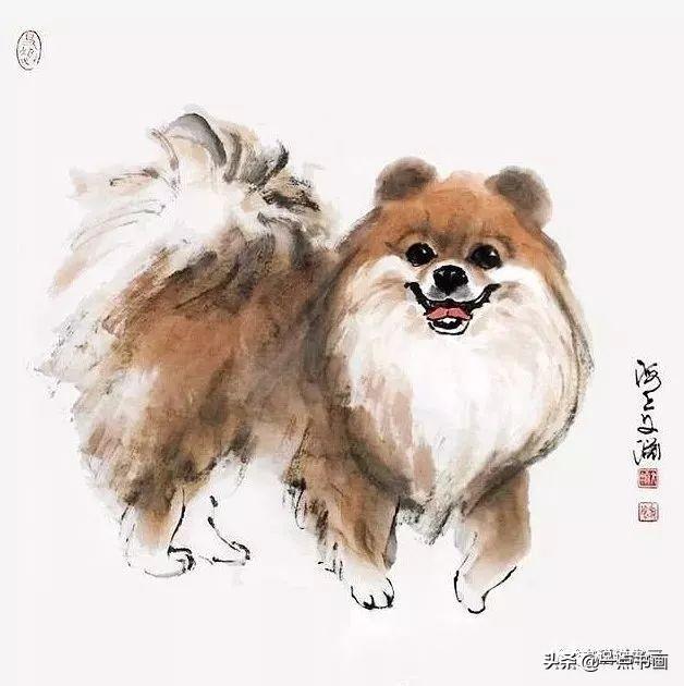 各种狗的画法,从素描到国画,都能画出生动的狗(画小狗怎么画简单)
