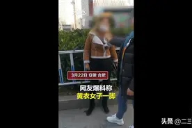 安徽合肥一女子踢飞乞讨老人饭碗被路人训斥：把老人不当人，碍你事了？图片