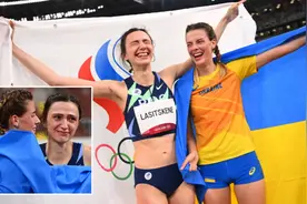 优雅姐库尔金娜奥运赛场上与对手的一抱，在乌克兰引起轩然大波图片