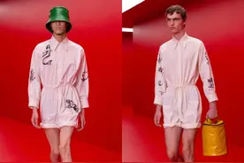 「Prada2022春夏男装」男装也内卷了，露大腿 穿短裙 真空上阵图片