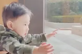 应采儿罕晒二胎儿子正脸，和哥哥穿兄弟装，意外曝光豪华庭院图片