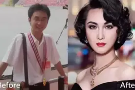 还记得当年背母上学的大孝子刘霆吗？10年后，他变性成为刘婷图片