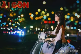越南风景人物照，西贡的北方姑娘图片