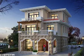 10套小面宽农村别墅，第6、7套建的人最多，第9套造价只要18万？图片