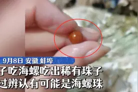 安徽女子吃到“天价”海螺珠，概率仅0.002%，卖5万块钱亏不亏？图片