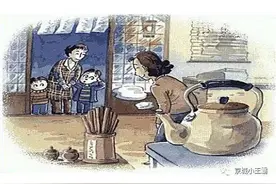 除夕夜的母子三人只点了一碗面，老板特意为他们留了15年的桌子图片