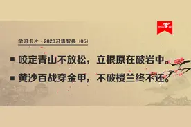 2020习语智典(05):「咬定青山不放松」「不破楼兰终不还」图片
