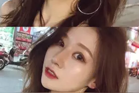 温婉到底有多自信？蹲地自拍却被“船鞋”抢镜，40码妥妥的图片