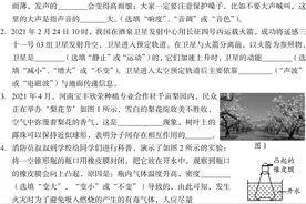 2021河南省实验中学九年级中考二模物理试卷及答案图片