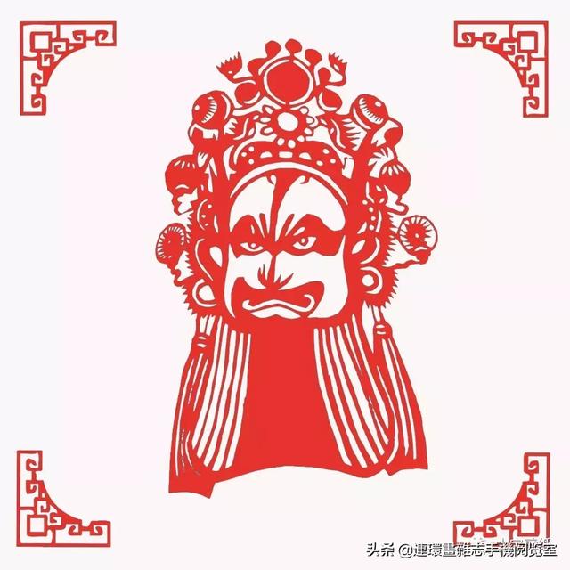 京剧脸谱剪纸素材