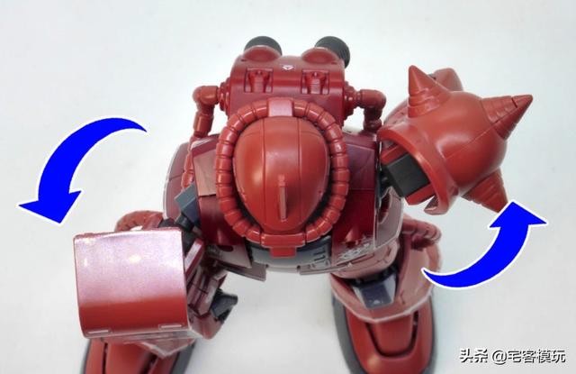 模玩测评：转11区测评系列 HG GTO 夏亚专用扎古II 红色彗星Ver.