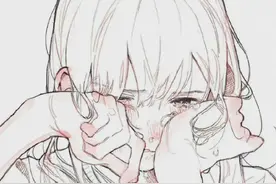 偶尔也会有点小情绪～少女漫画线稿图片