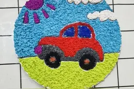 教你做好玩的纸浆画，DIY儿童纸浆画，少儿创意美术作品图片