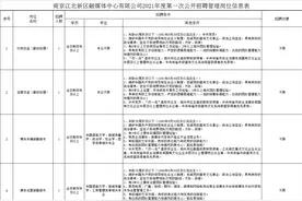 南京江北新区融媒体中心有限公司2021年度第一次公开招聘管理岗位工作人员公告招聘简章图片