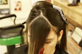 以后长刘海就这样剪好了，不出错，好造型