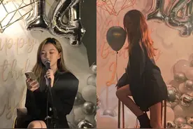 李嫣生日会上闺蜜周巴黎太抢眼，才15岁就又瘦又美又会穿图片