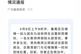 “高空坠物”致幼师受伤？番禺区教育局发布最新情况通报图片