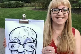 用漫画的形式绘制人物肖像，虽然相似度差了一点，但是特征很明显图片