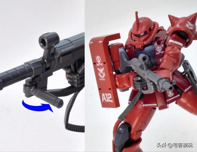 模玩测评：转11区测评系列 HG GTO 夏亚专用扎古II 红色彗星Ver.