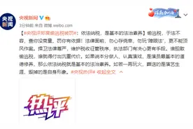 央视评郑爽偷逃税被罚：依法纳税，是基本的法治素养图片