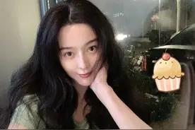 范冰冰微博分享晚餐 拿勺子对镜wink歪头杀迷人图片