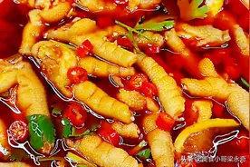 网红美食柠檬酸辣鸡爪做法，酸辣爽口，开胃下饭，越吃越过瘾图片