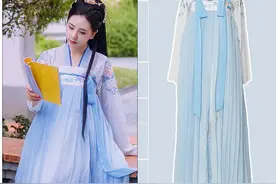 很有温柔气质感的蓝色系汉服很有温柔气质感的蓝色系汉服图片