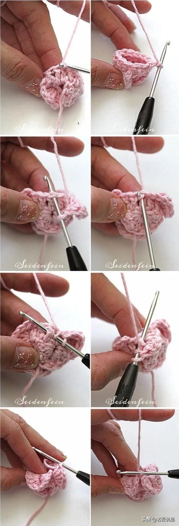 温暖毛线钩鱼鳞的方法