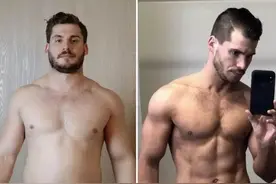 3个月把啤酒肚变成6块腹肌，24岁美国小哥记录了全过程图片