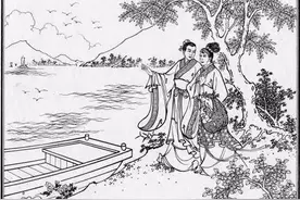 民间故事：商人救了怀孕女乞丐，女人生下好儿女，姐弟报恩善良人图片