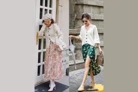 这才是40岁女人该有的“半身裙”搭配，体面又舒适，不费力也高级图片