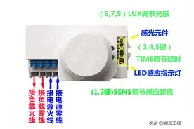 微波雷达宽电压人体感应开关图解图片