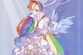 小马宝莉拟人作品又出新作，珍奇像出嫁公主，碧琪的美腿比人还高图片