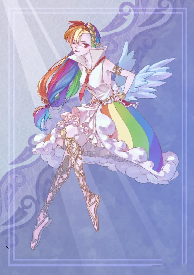 小马宝莉拟人作品又出新作，珍奇像出嫁公主，碧琪的美腿比人还高