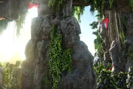 探索《方舟生存进化》水晶岛必去的地方，封神岛简直就是神仙居处图片