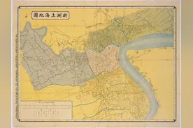 上海古地图，清同治年间上海县城图，民国上海古本地图图片