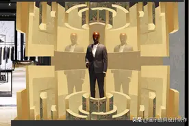 轻奢男装橱窗设计展示图片