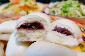 简单几步，在家轻松做豆沙馒头，营养又美味，孩子吃着放心图片