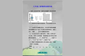 物理老师：八年级上册物理“错题归纳”大全，重点全囊括，可打印图片