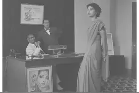 1951年印度罕见老照片：导演面试女演员的全过程，有点尴尬图片