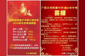2020南宁中考成绩出炉！老城区大满贯新校挂零，名校学区房要打脸图片