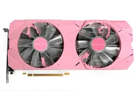 影驰推出新款 RTX 显卡：粉红配色/灯光，全白PCB图片