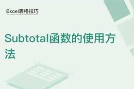 Excel表格技巧—Subtotal函数的使用方法图片