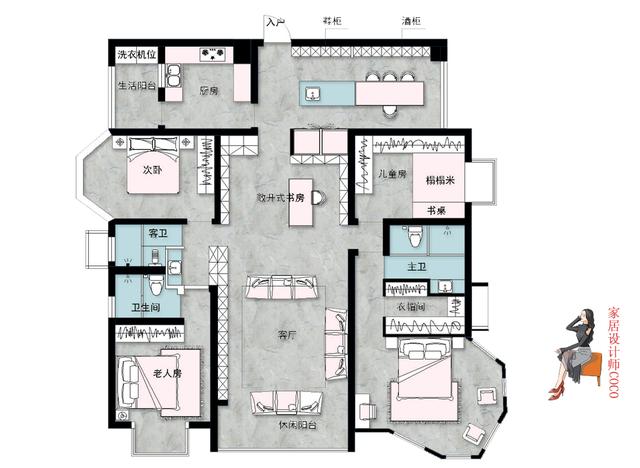 138㎡经典"四叶草"户型的改造与优化，值得收藏
