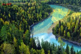 我国中亚内陆距离海洋最远，中国最深高山湖泊——美丽喀纳斯湖图片