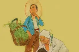 彩绘故事连环画《十粒米的故事》，绘画李润生图片