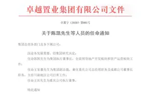 知名地产人陈凯加盟卓越集团，任集团执行董事长图片