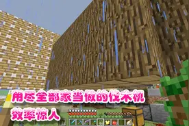 我的世界小熊生存19：全自动伐木场完工！看到效率家当用尽也值了视频封面