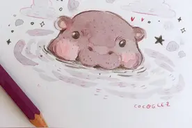 彩铅&水彩 | 一组小动物简笔画~萌物攻击图片